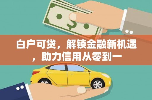 金湾白户可贷，解锁金融新机遇，助力信用从零到一