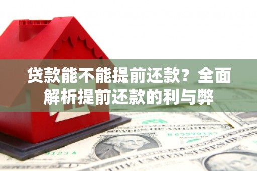 大甲贷款能不能提前还款？全面解析提前还款的利与弊
