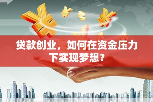 利辛贷款创业，如何在资金压力下实现梦想？