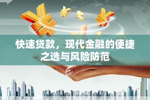 大寮快速贷款，现代金融的便捷之选与风险防范