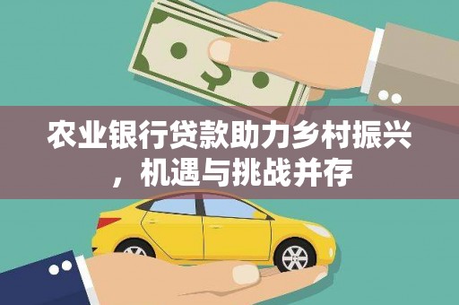 新田农业银行贷款助力乡村振兴，机遇与挑战并存