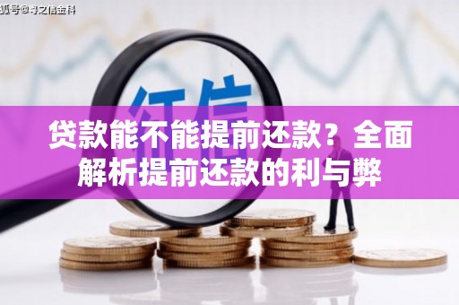 杂多贷款能不能提前还款？全面解析提前还款的利与弊