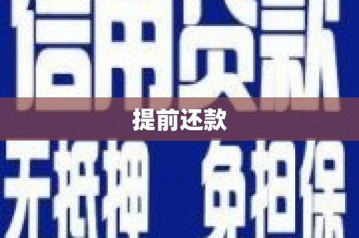 泾川提前还款