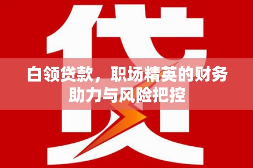 淮上白领贷款,职场精英的财务助力与风险把控 淮上白领贷款,职场精英的财务助力与风险把控